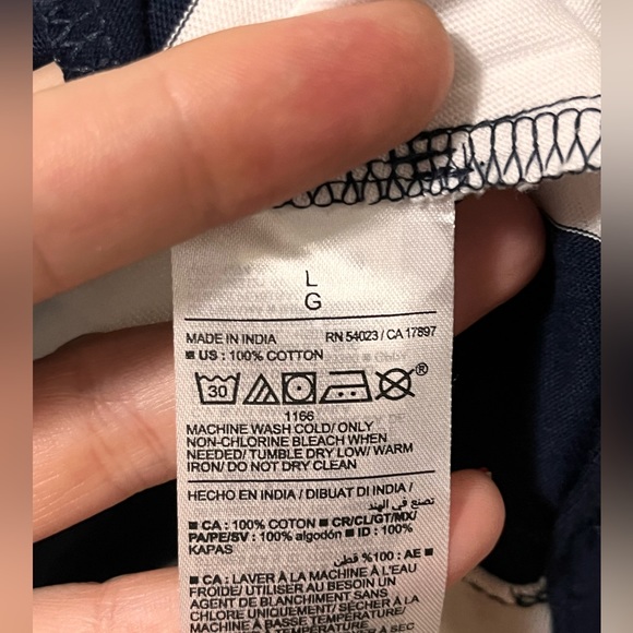 Old Navy NWT Striped Short Sleeve Tee Navy and White size Large - Picture 5 of 11